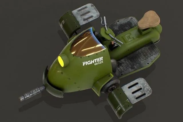 PBR Game 3D Models – Sci Fi Space Hover Scooter