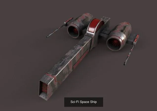 PBR Game 3D Models – Sci-Fi Space Ship Pack