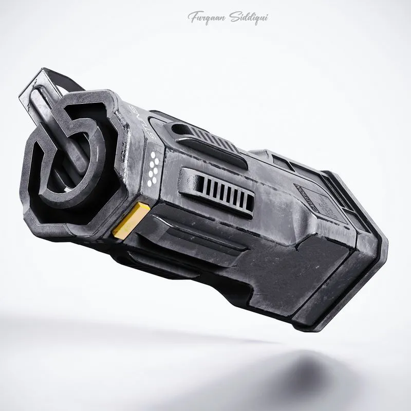 PBR Game 3D Models – Sci-fi Stun Grenade