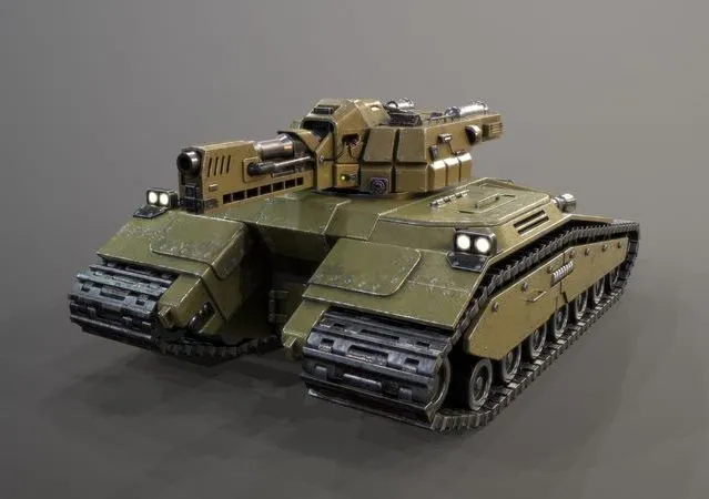 PBR Game 3D Models – Sci-Fi Tank 2