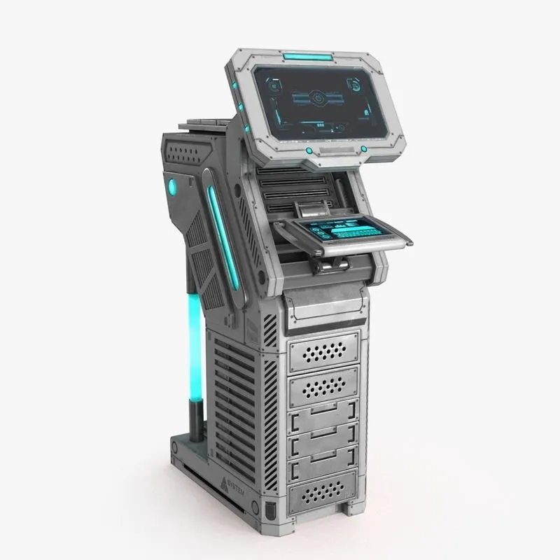 PBR Game 3D Models – Sci Fi Terminal v1