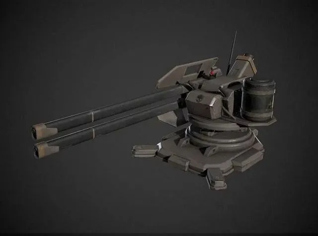 PBR Game 3D Models – Sci-Fi Turret