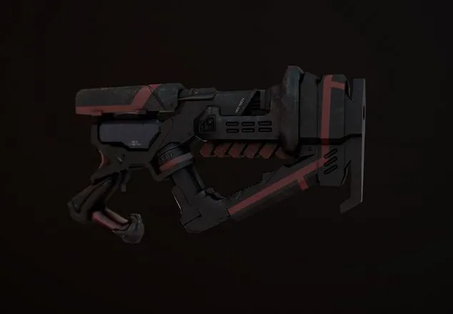 PBR Game 3D Models – Sci-Fi Weapon – Cyber gun