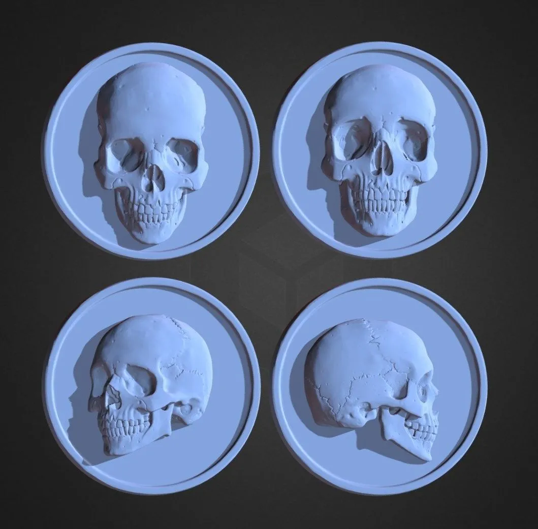 PBR Game 3D Models – Sculls Coins