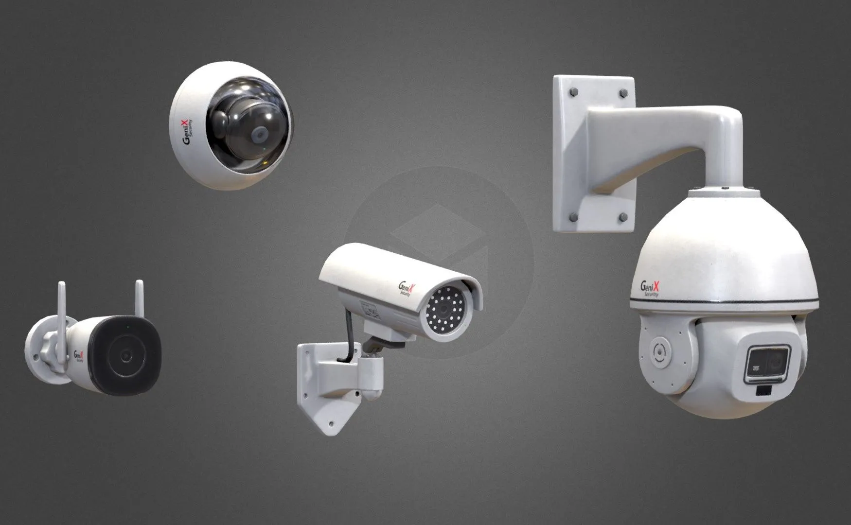 PBR Game 3D Models – Security Cameras