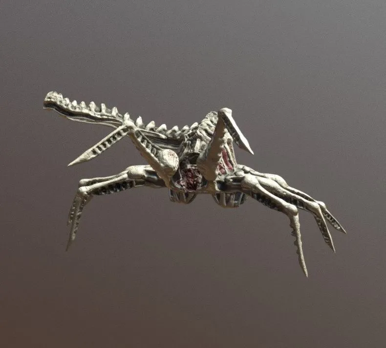 PBR Game 3D Models – Skeleton Facehugger