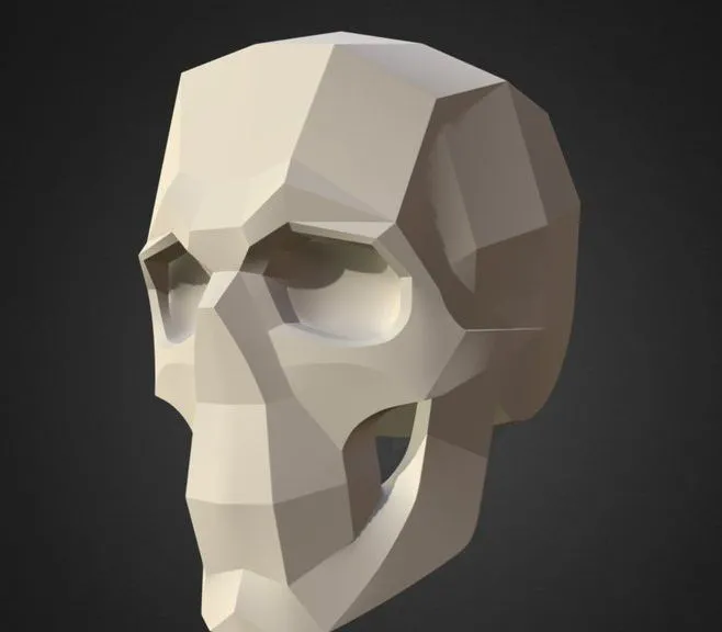 PBR Game 3D Models – Skull Planar