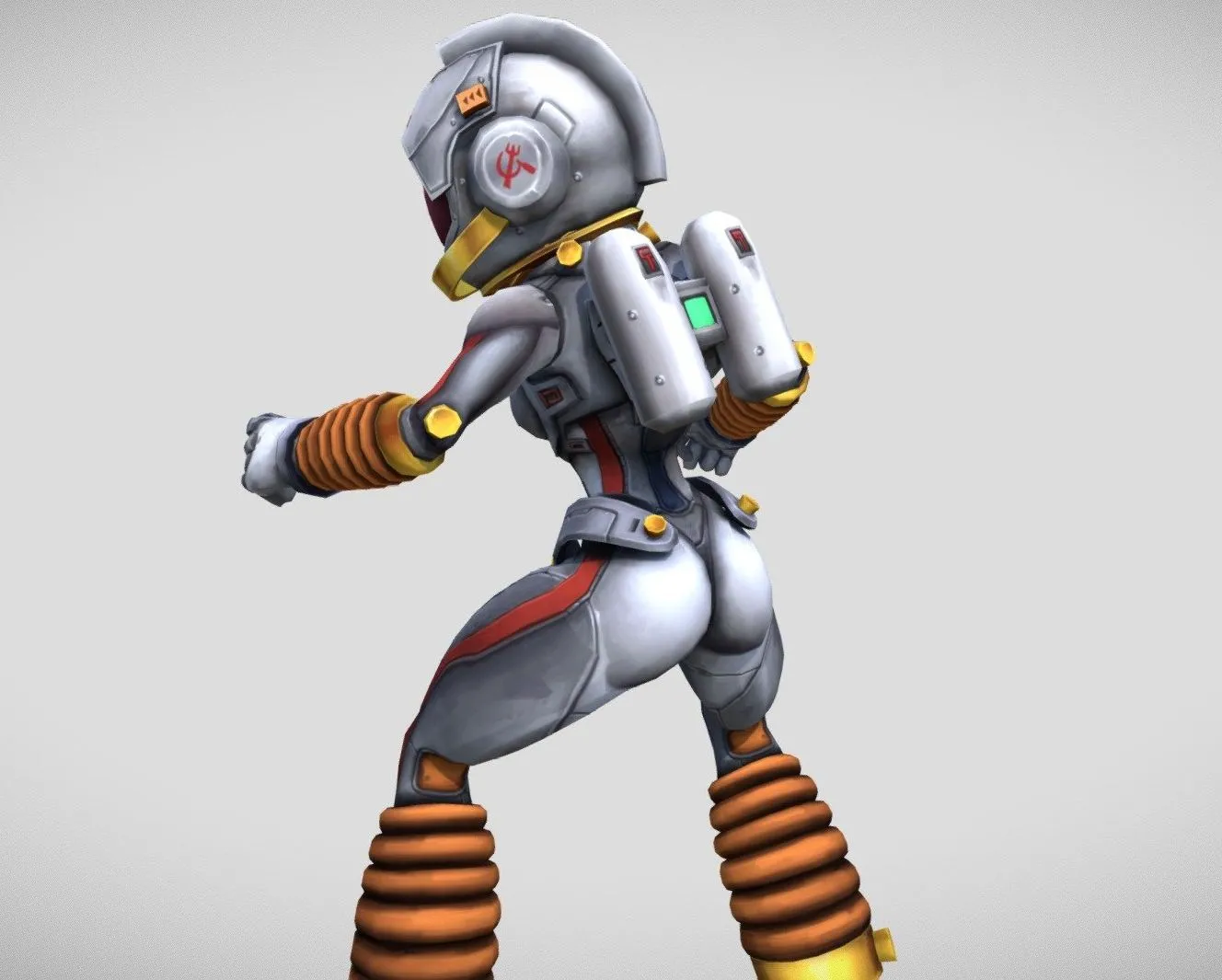 PBR Game 3D Models – Soviet Astronaut Girl