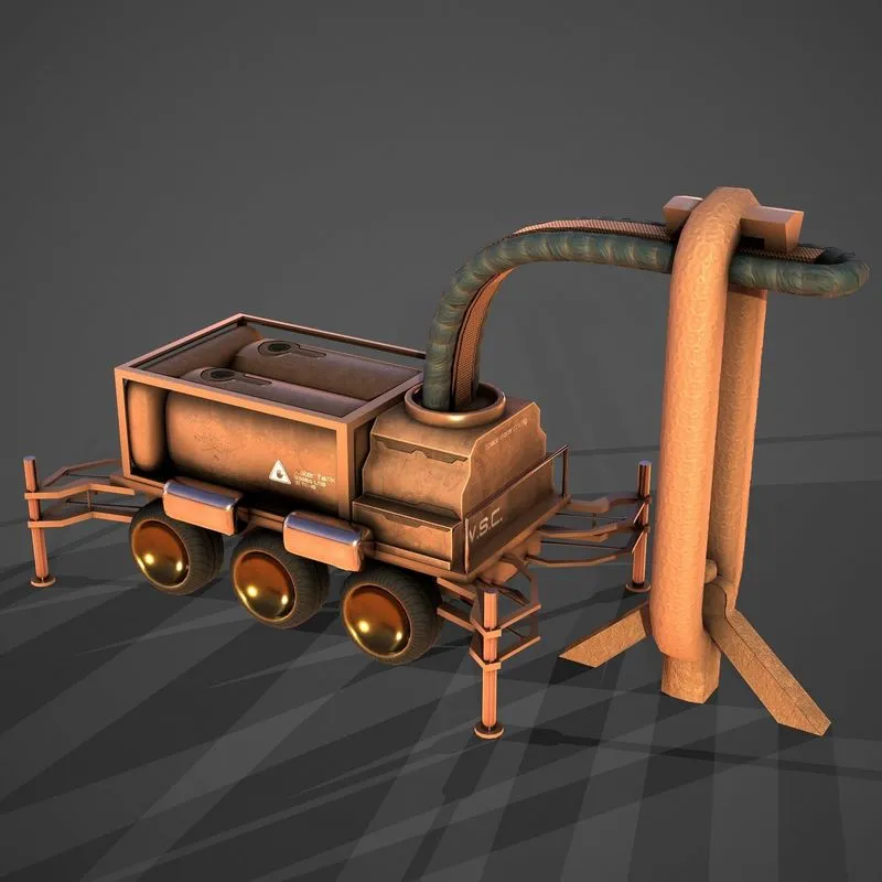 PBR Game 3D Models – Space Mining Vehicle