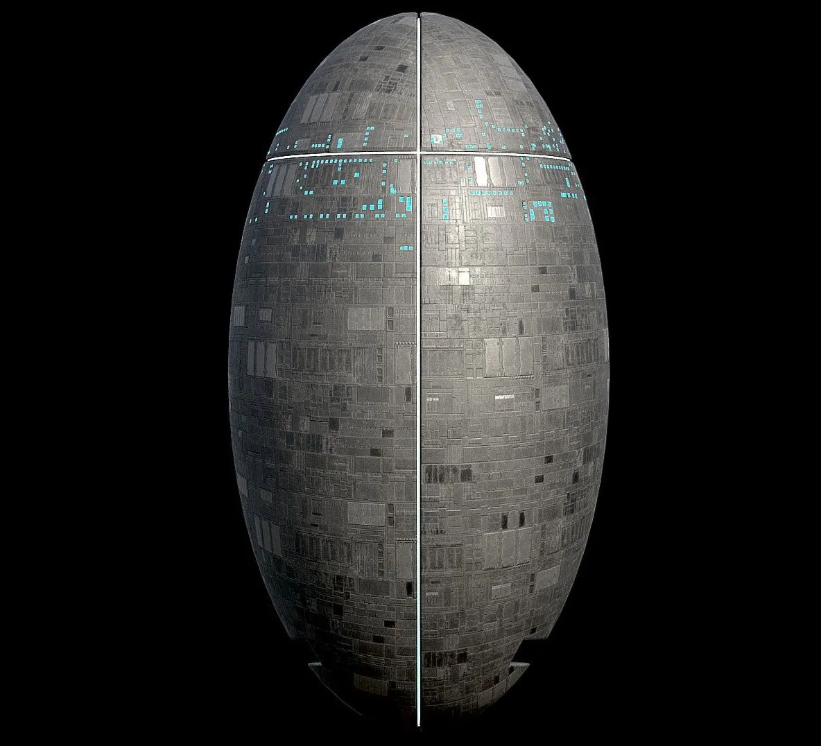 PBR Game 3D Models – Space Station The Egg Spaceship Motherhsip