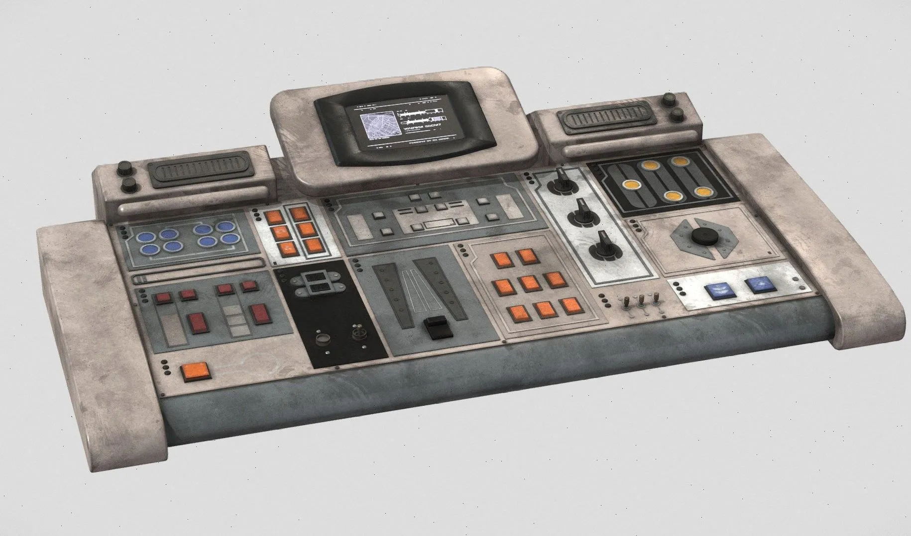 PBR Game 3D Models – Spaceship Control Panel A Star Wars