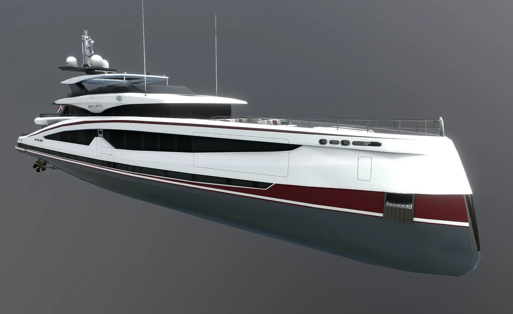 PBR Game 3D Models – Sparta Yacht