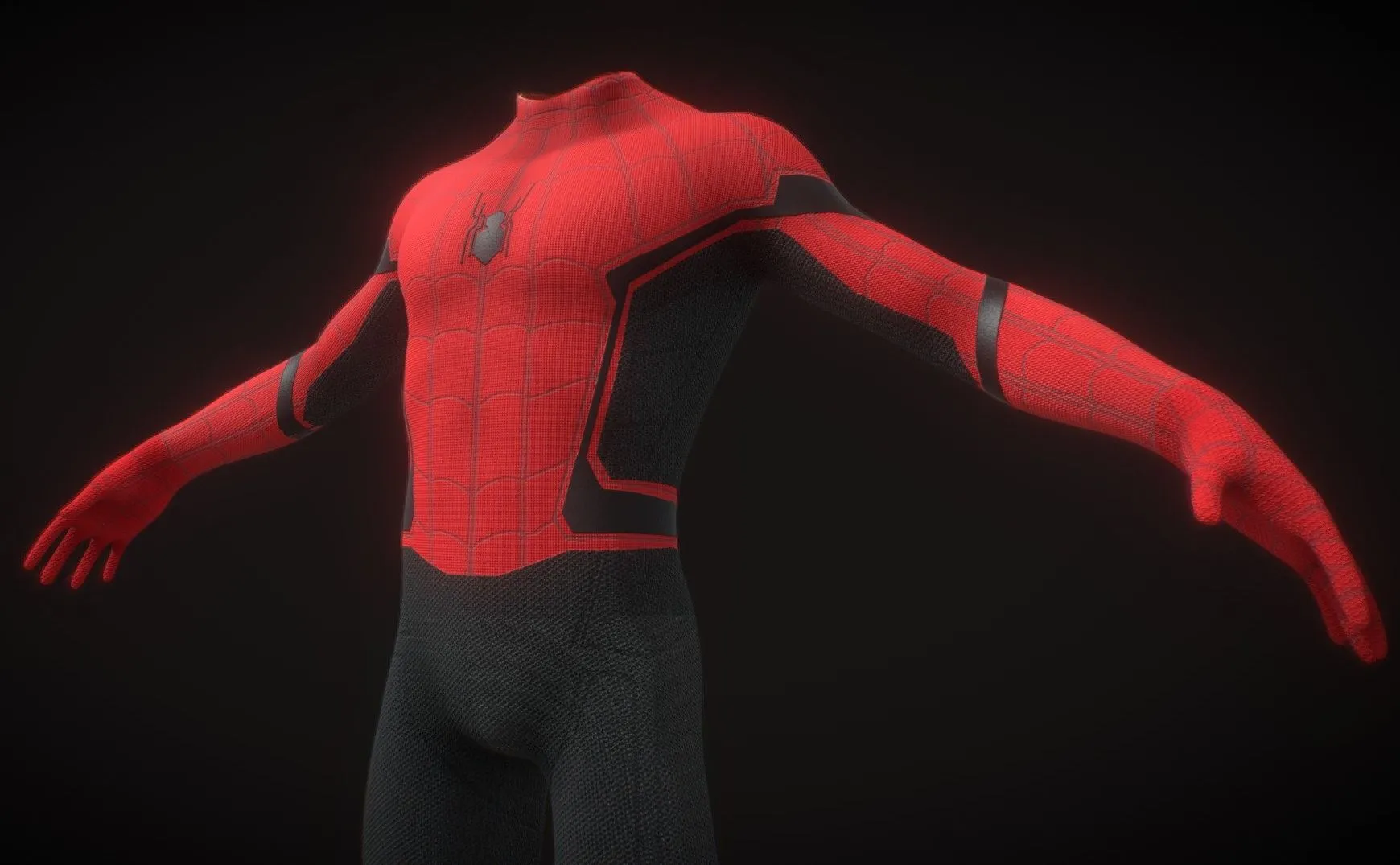 PBR Game 3D Models – Spider Man Dark Stark Suit