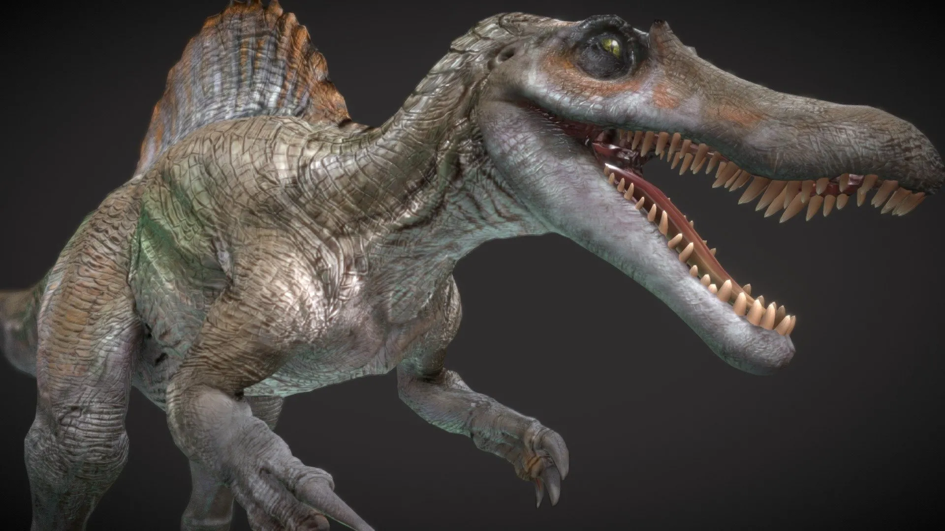 PBR Game 3D Models – Spinosaurus Hybrid