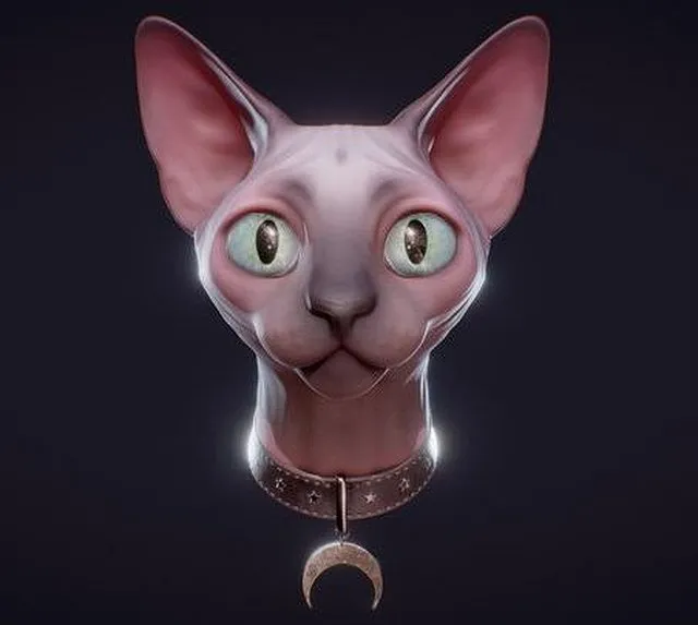 PBR Game 3D Models – Spooky Sphynx