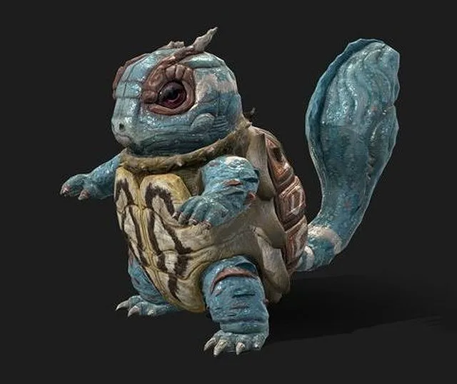 PBR Game 3D Models – Squirtle!