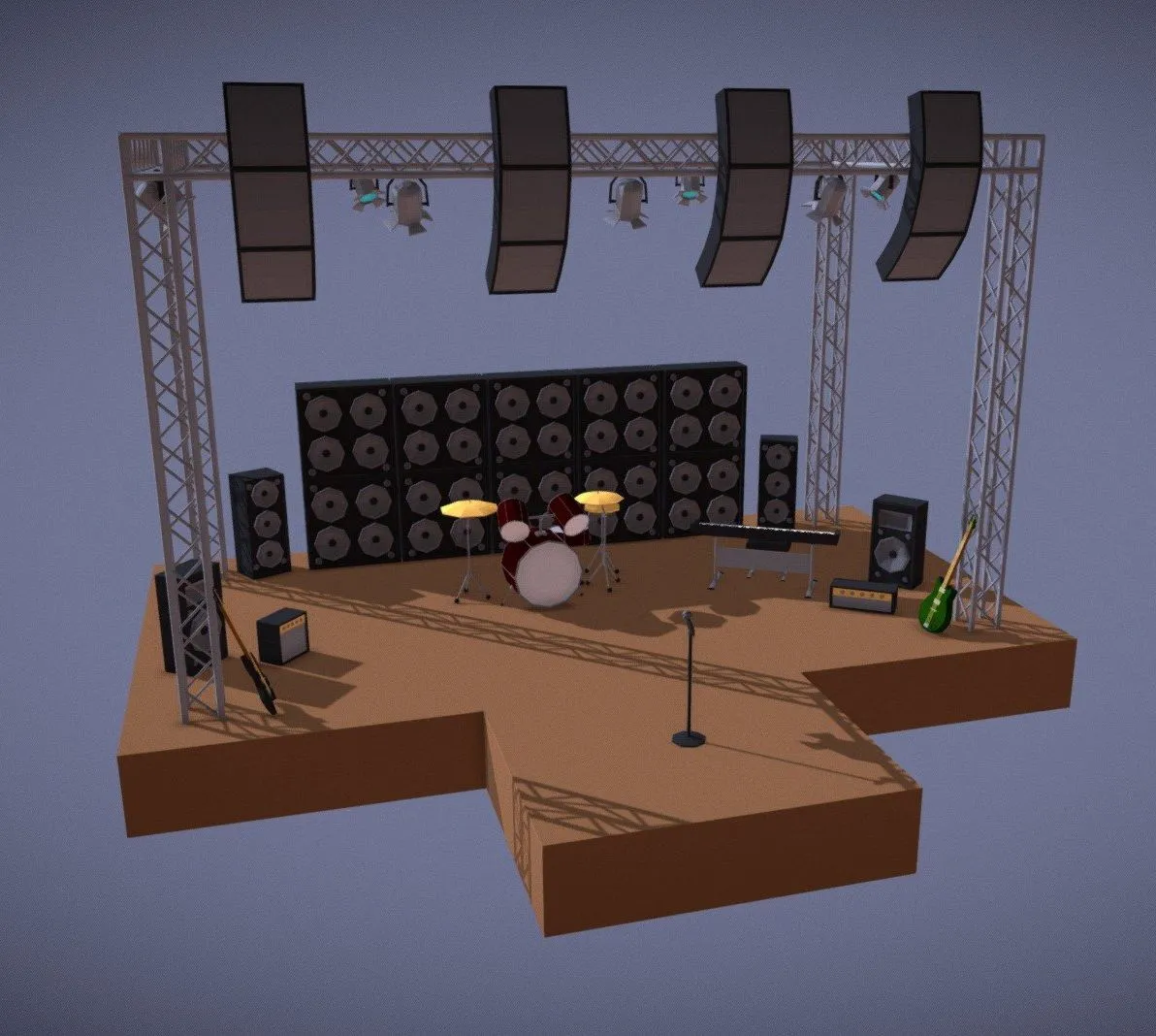PBR Game 3D Models – Stage