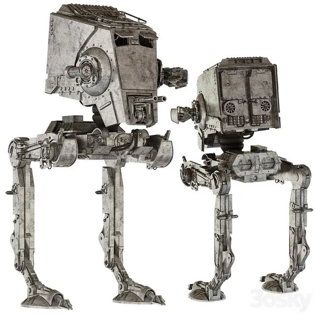 PBR Game 3D Models – Star Wars AT-ST walker
