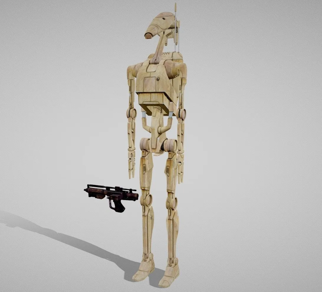 PBR Game 3D Models – Star Wars Battle Droid