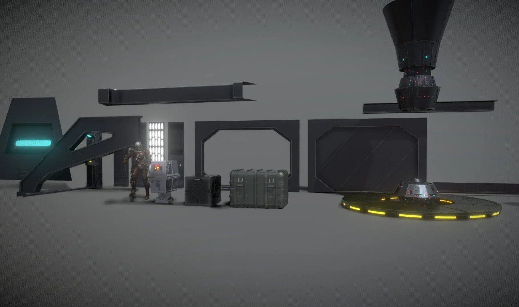 PBR Game 3D Models – Star Wars Blade Of Mandalore Mod Kit