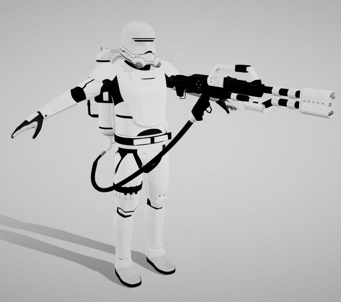 PBR Game 3D Models – Star Wars Flametrooper