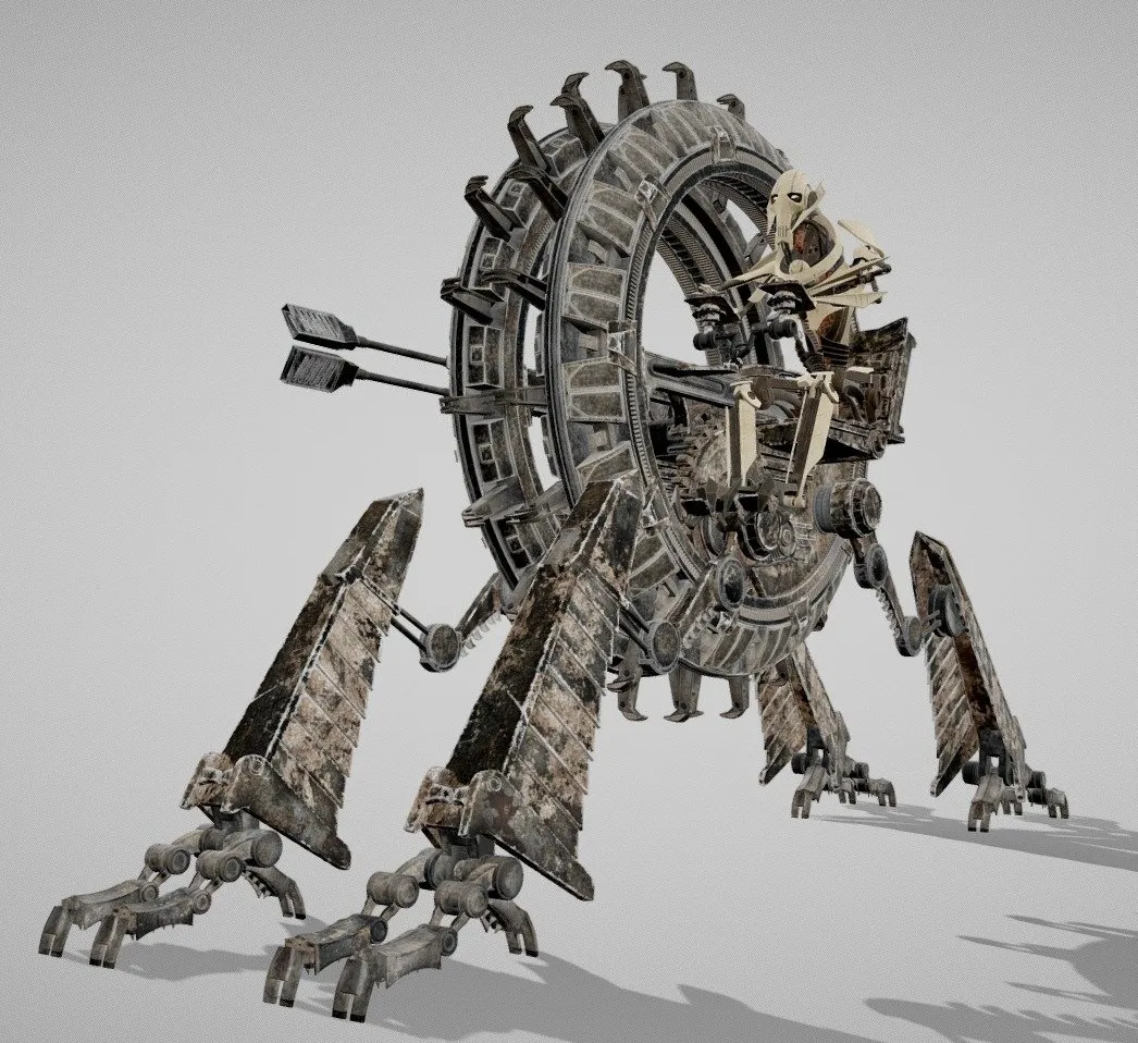 PBR Game 3D Models – Star Wars Genreal Grievous Wheel Bike