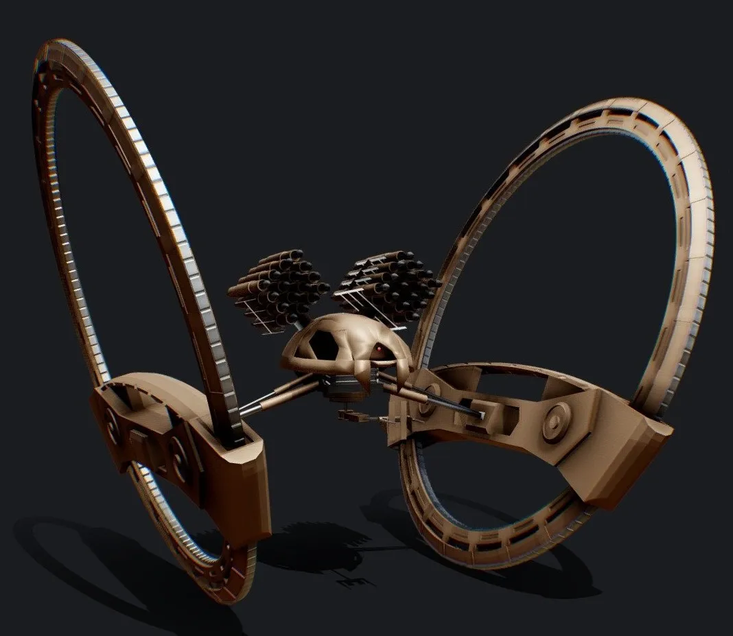 PBR Game 3D Models – Star Wars Hailfire Droid