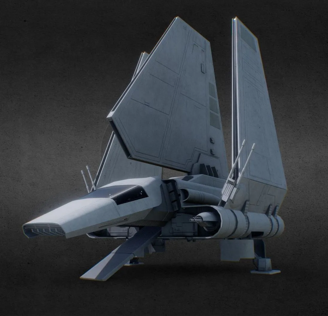 PBR Game 3D Models – Star Wars Imperial Lambda Shuttle