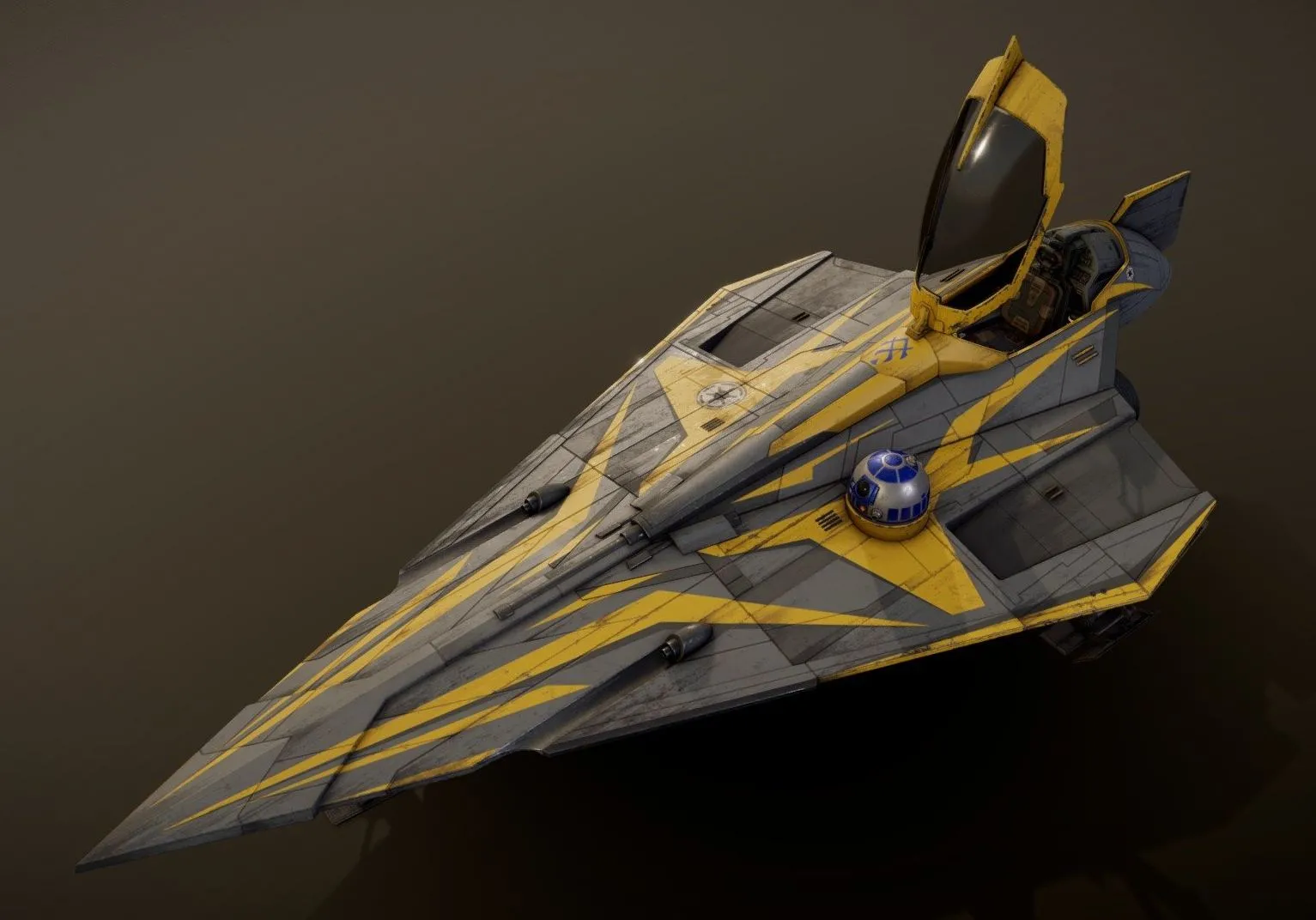 PBR Game 3D Models – Star Wars Jedi Starfighter Anakin Skywalker