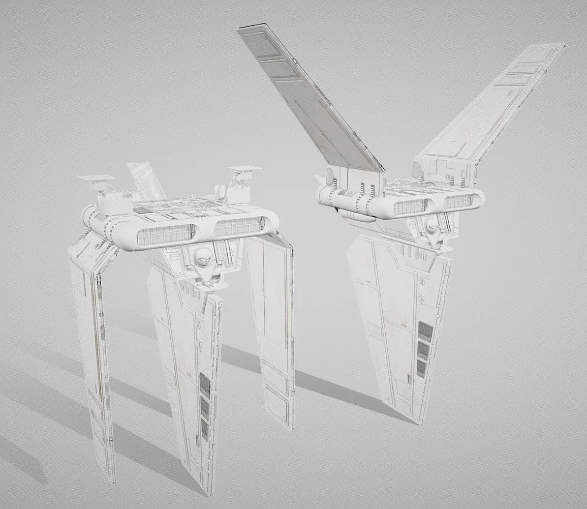 PBR Game 3D Models – Star Wars Lambda T4a Class Shuttle