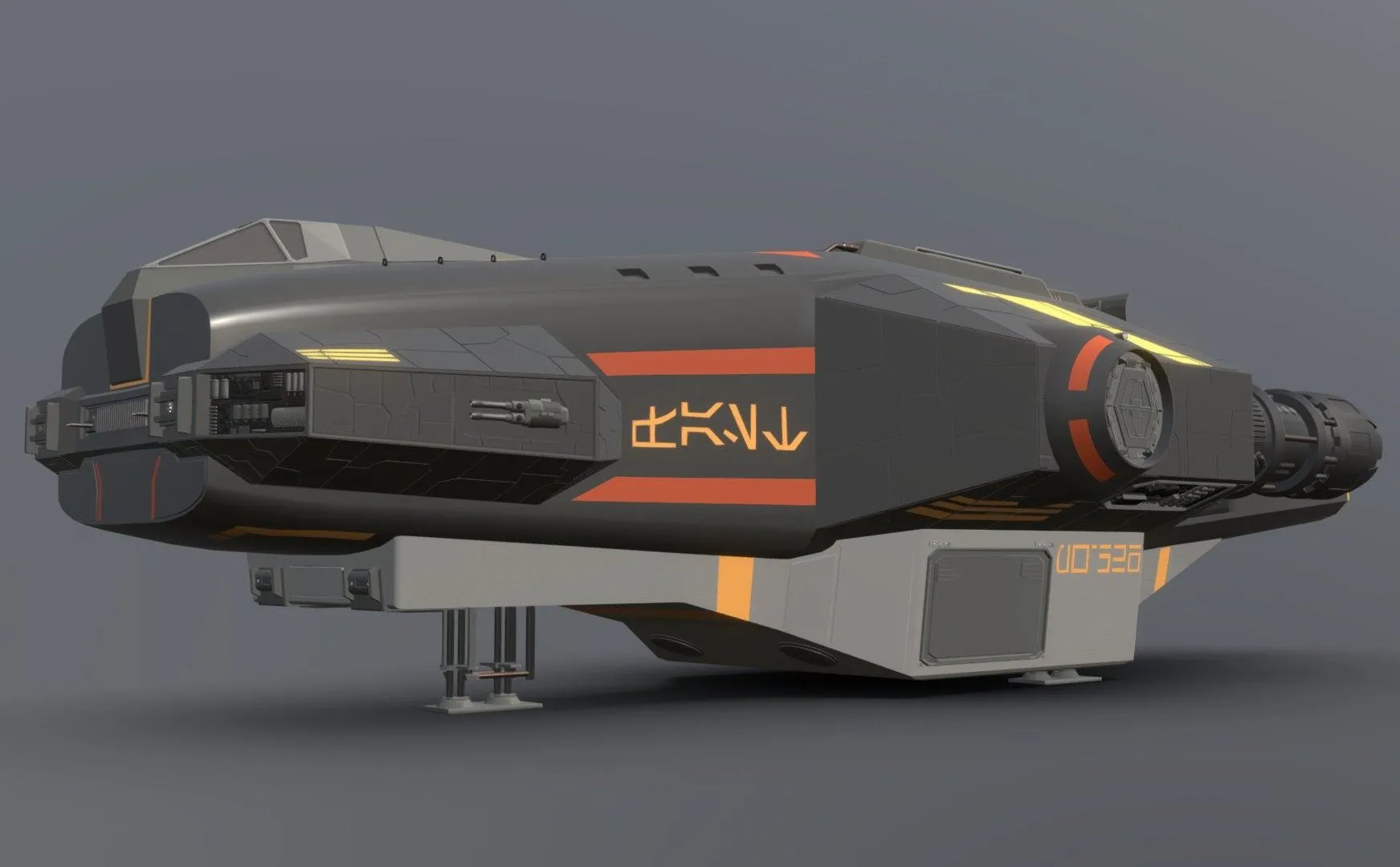 PBR Game 3D Models – Star Wars Pw 526 Freighter