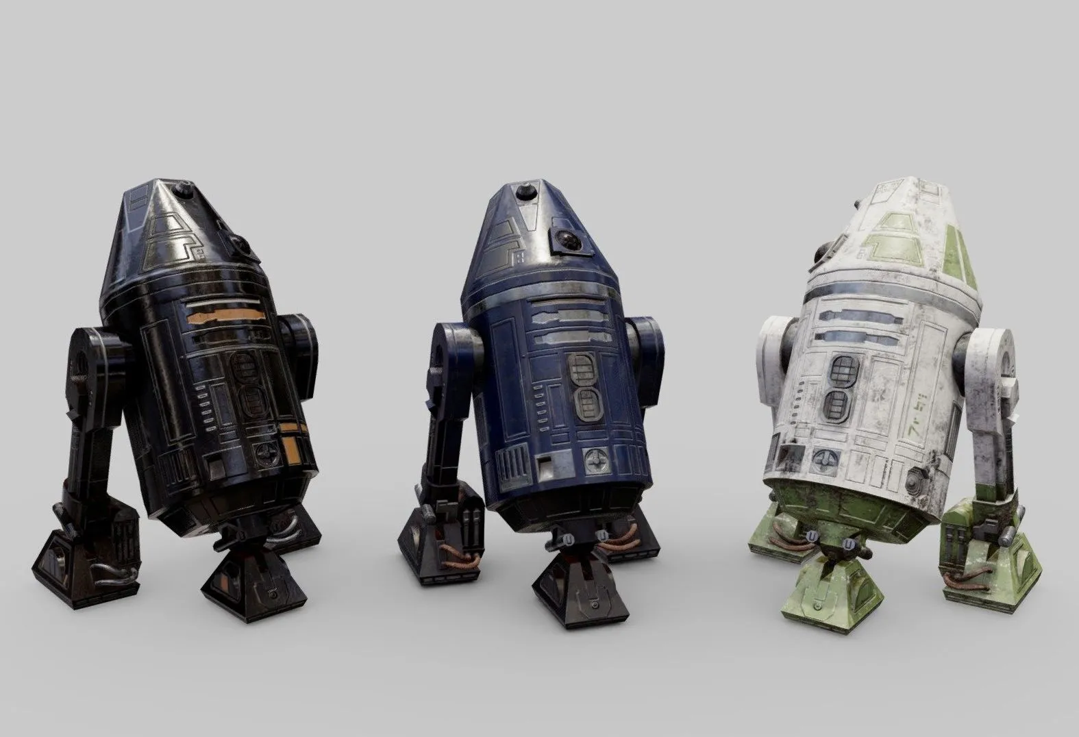 PBR Game 3D Models – Star Wars R4 Astromech Droids