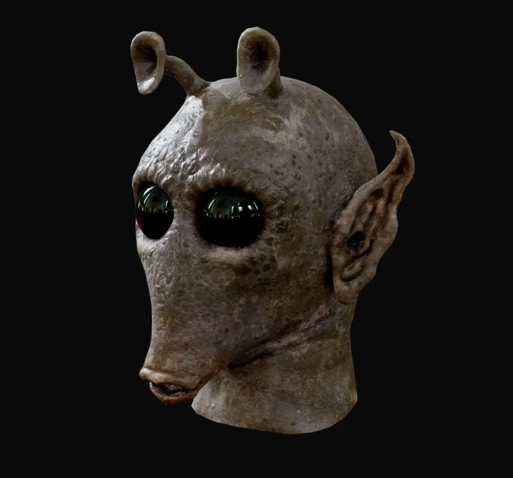 PBR Game 3D Models – Star Wars Rodian Character Head