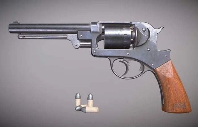 PBR Game 3D Models – Starr DA Revolver M1858