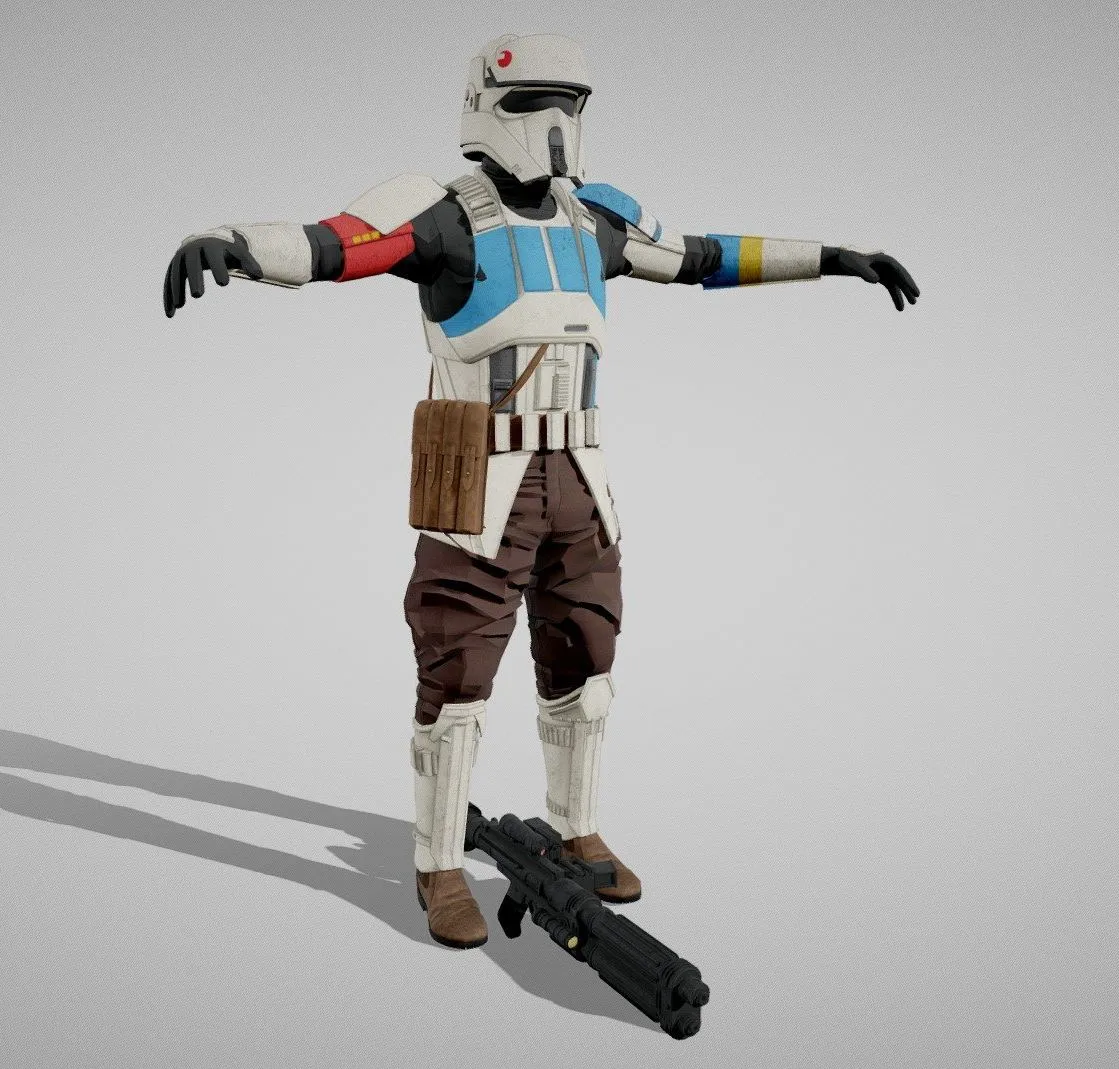 PBR Game 3D Models – Starwars Shoretrooper