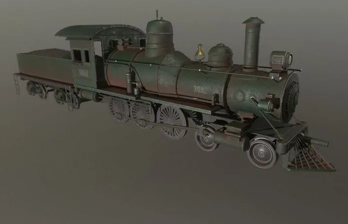 PBR Game 3D Models – Steam Train