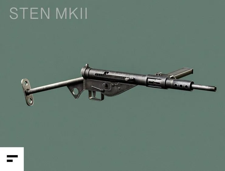 PBR Game 3D Models – Sten MkII