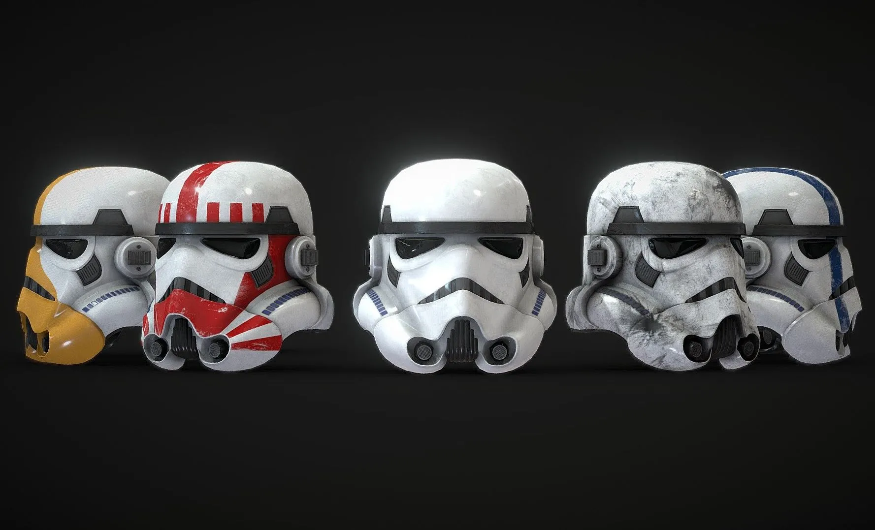 PBR Game 3D Models – Stormtrooper Helmets