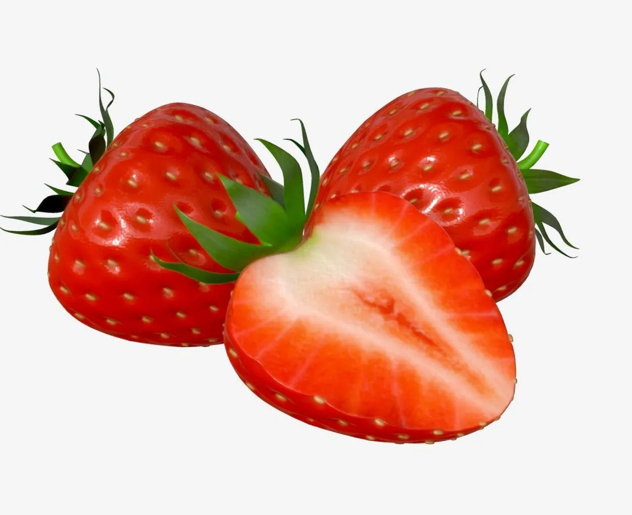 PBR Game 3D Models – Strawberry Comp