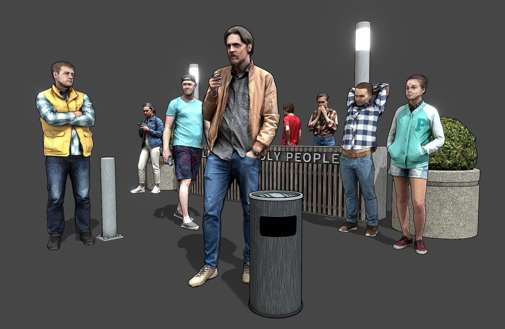 PBR Game 3D Models – Stylized Lowpoly People Casual Pack Vol3