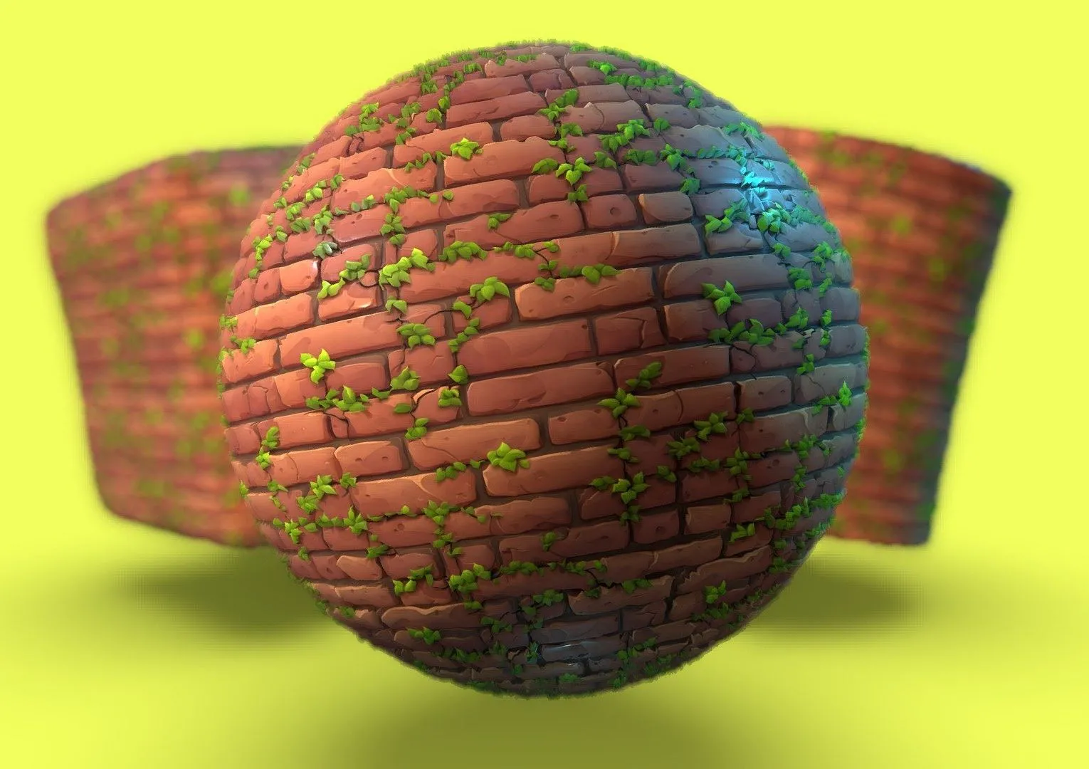 PBR Game 3D Models – Stylized Pbr Texture Material Brick Wall