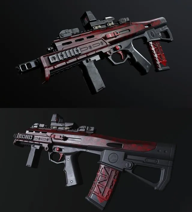 PBR Game 3D Models – SUNDA MK2 300 Bullpup