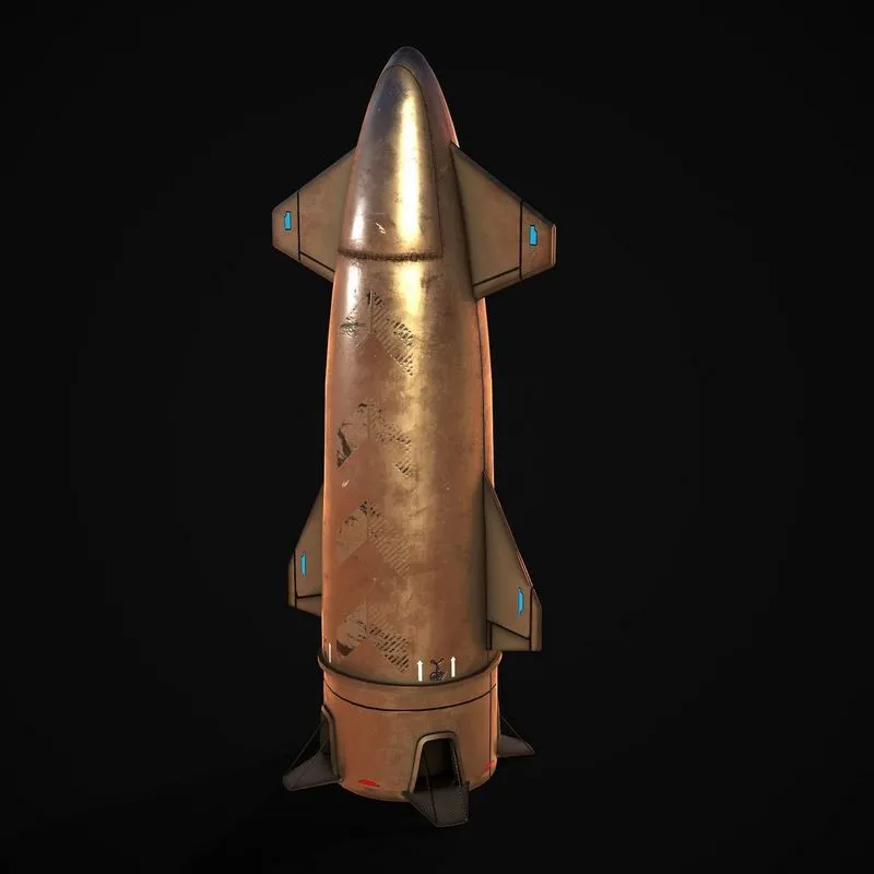 PBR Game 3D Models – Super Heavy Spaceship