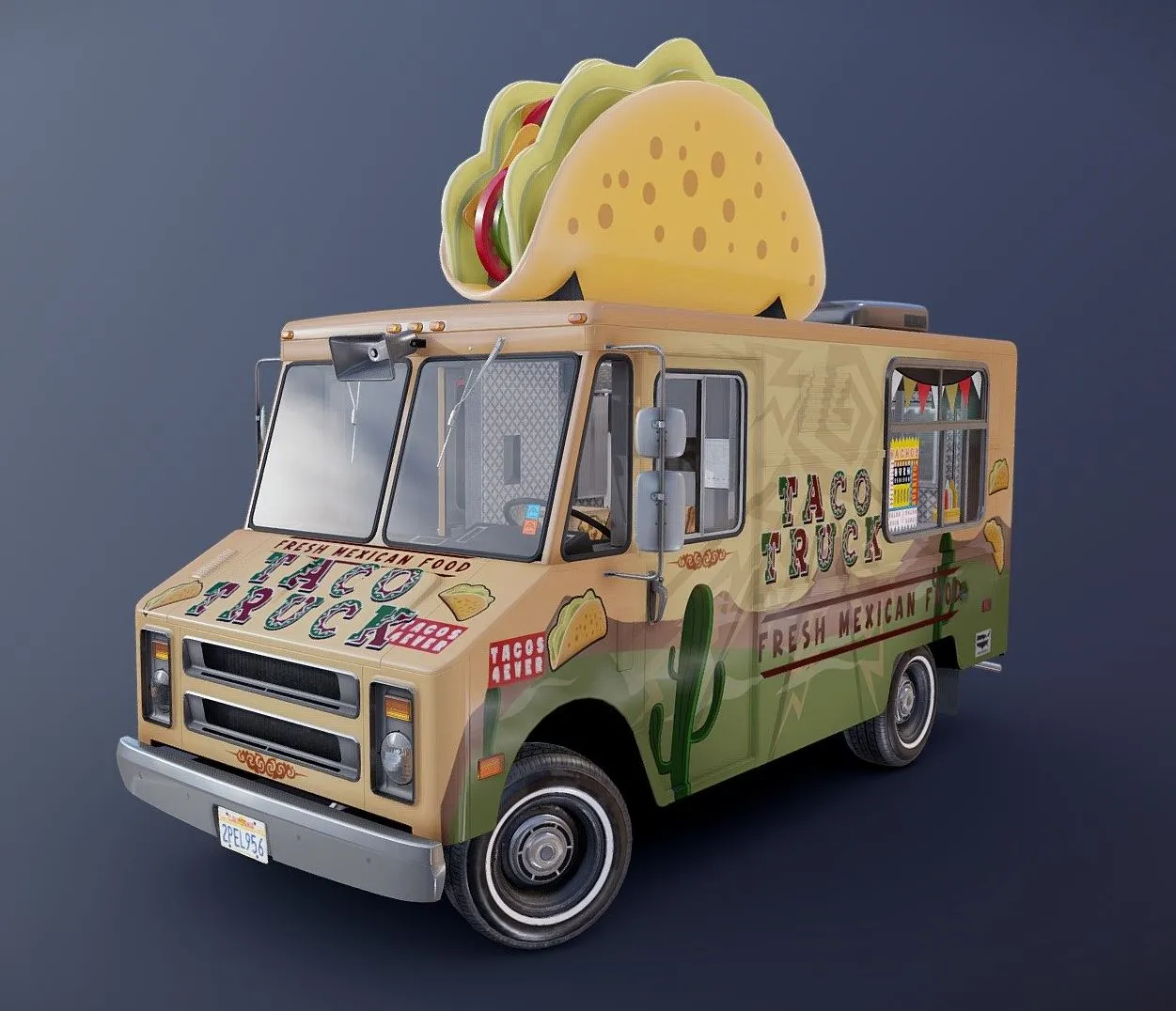 PBR Game 3D Models – Taco Foodtruck
