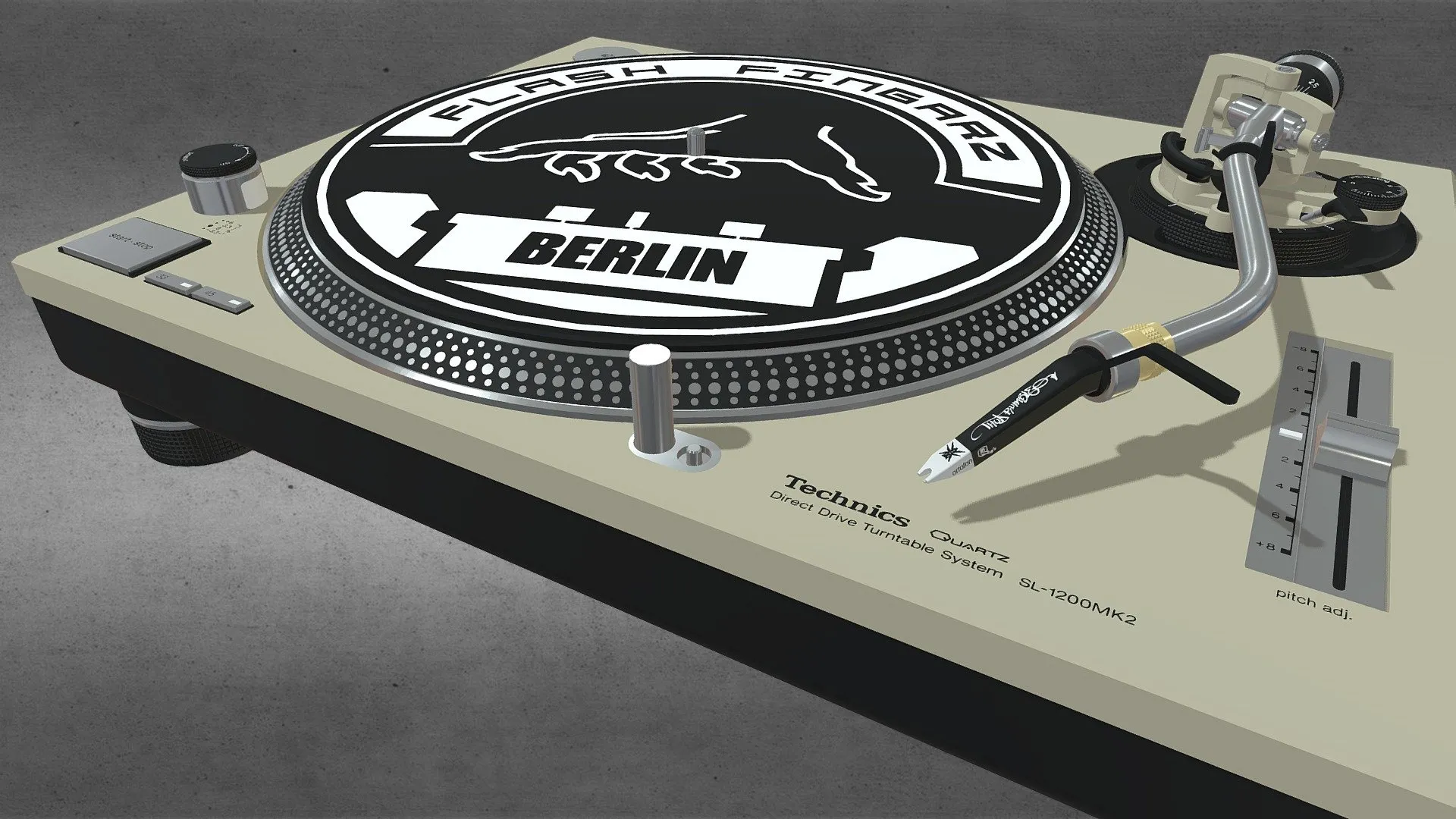 PBR Game 3D Models – Technics Mk 2 Turntable V1 With Slipmat