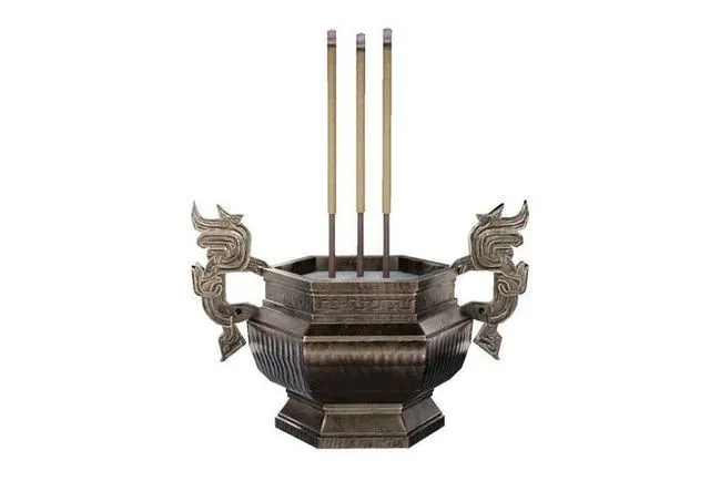PBR Game 3D Models – Temple small censer
