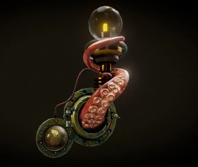 PBR Game 3D Models – Tentacle Lamp