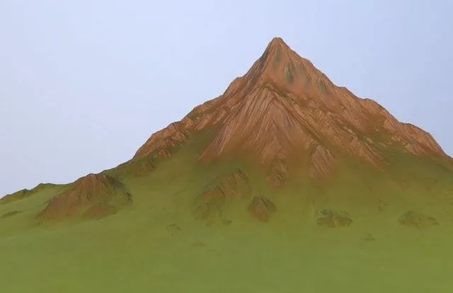 PBR Game 3D Models – Terrain hills mountains 02