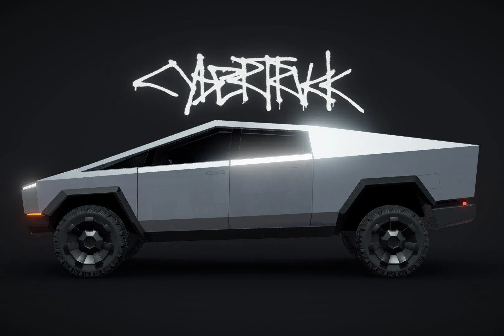 PBR Game 3D Models – Tesla Cybertruck