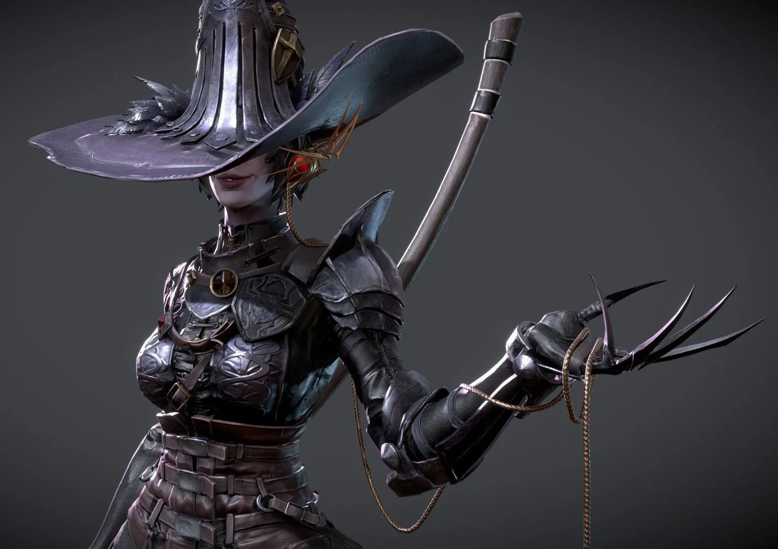 PBR Game 3D Models – The Huntress Game Ready Character